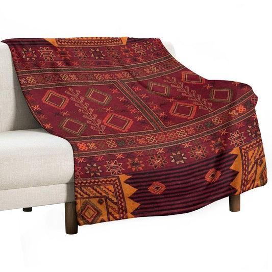 Traditional Moroccan Artwork Design Throw Blanket
