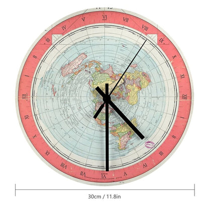 Flat Earth - Gleason's Map Wall Clock