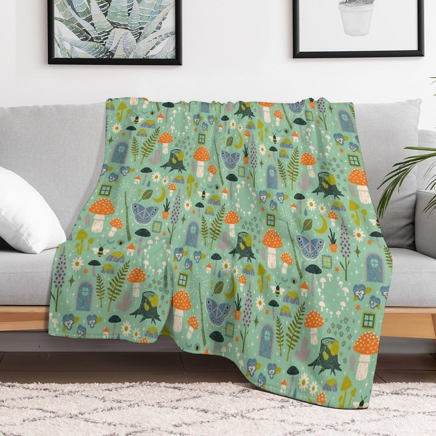 Fairy Garden Throw Blanket