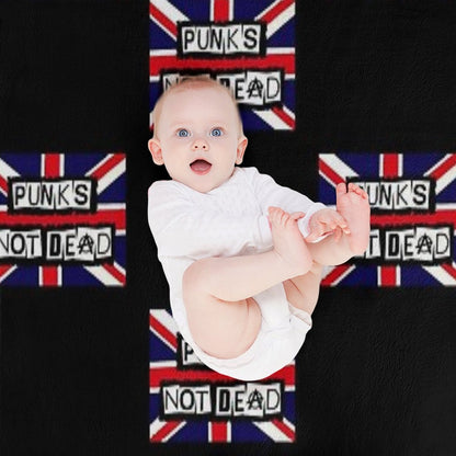 Union Jack. Punks Not Dead Throw Blanket