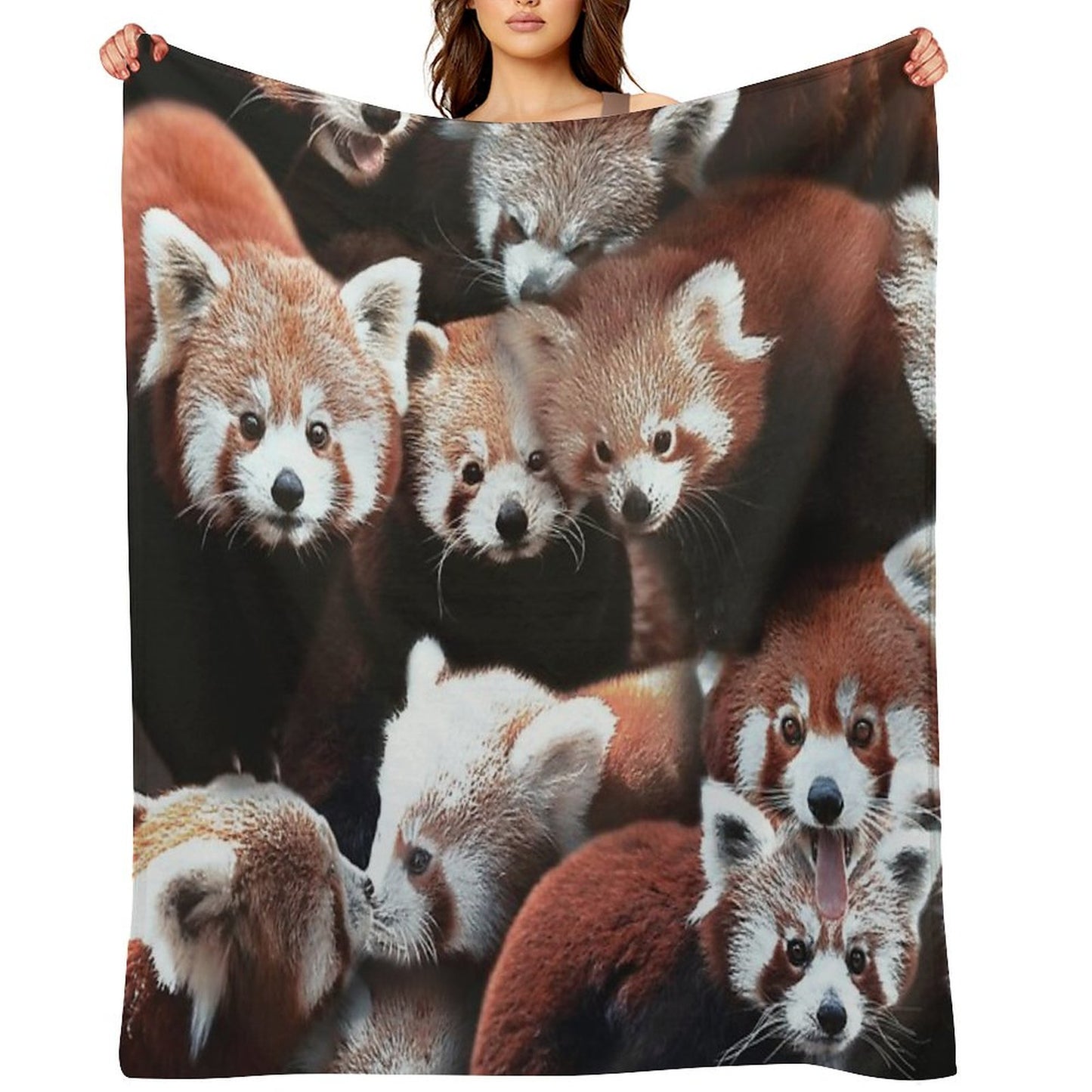 Red Pandas Throw Blanket