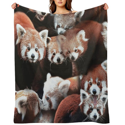 Red Pandas Throw Blanket