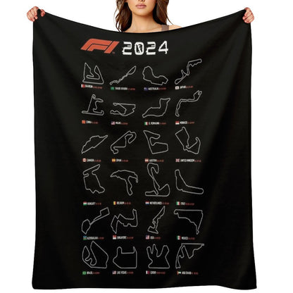 F1 Circuits Throw Blanket