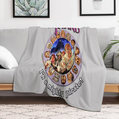 Secret of Monkey Island - I'M A MIGHTY PIRATE! Classic MS-DOS Point And Click Graphic Adventure Game! Throw Blanket