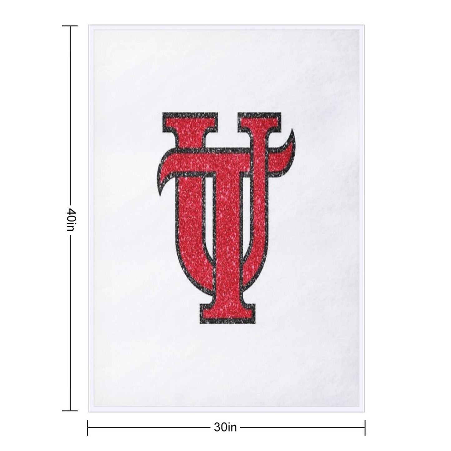 Utampa Glitter Logo Throw Blanket
