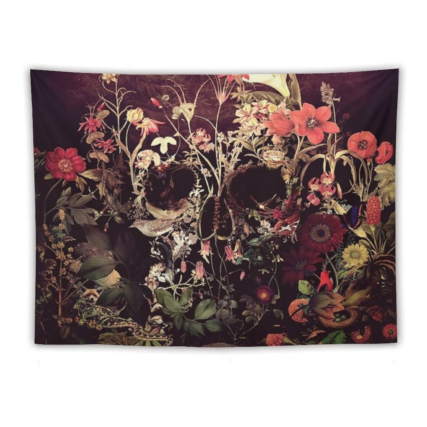 Bloom Skull Tapestry