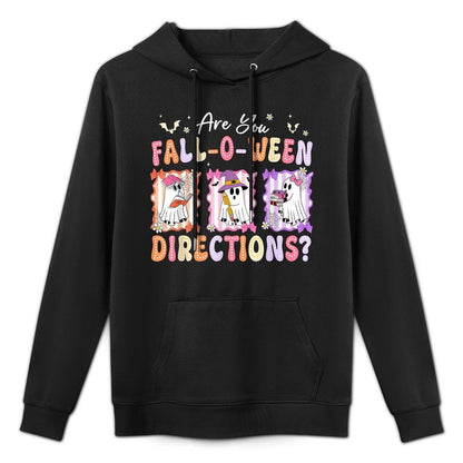 Retro Are You Fall O Ween Directions Teacher Halloween Ghost Colorfast Hoodie