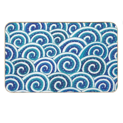 Waves And Waves Bath Mat