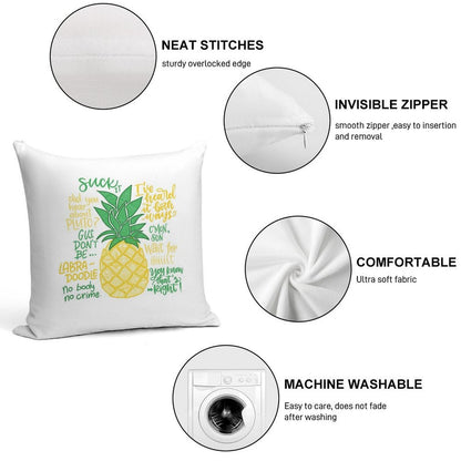 Psych - Quotes Soft High-Density Material Throw Pillow