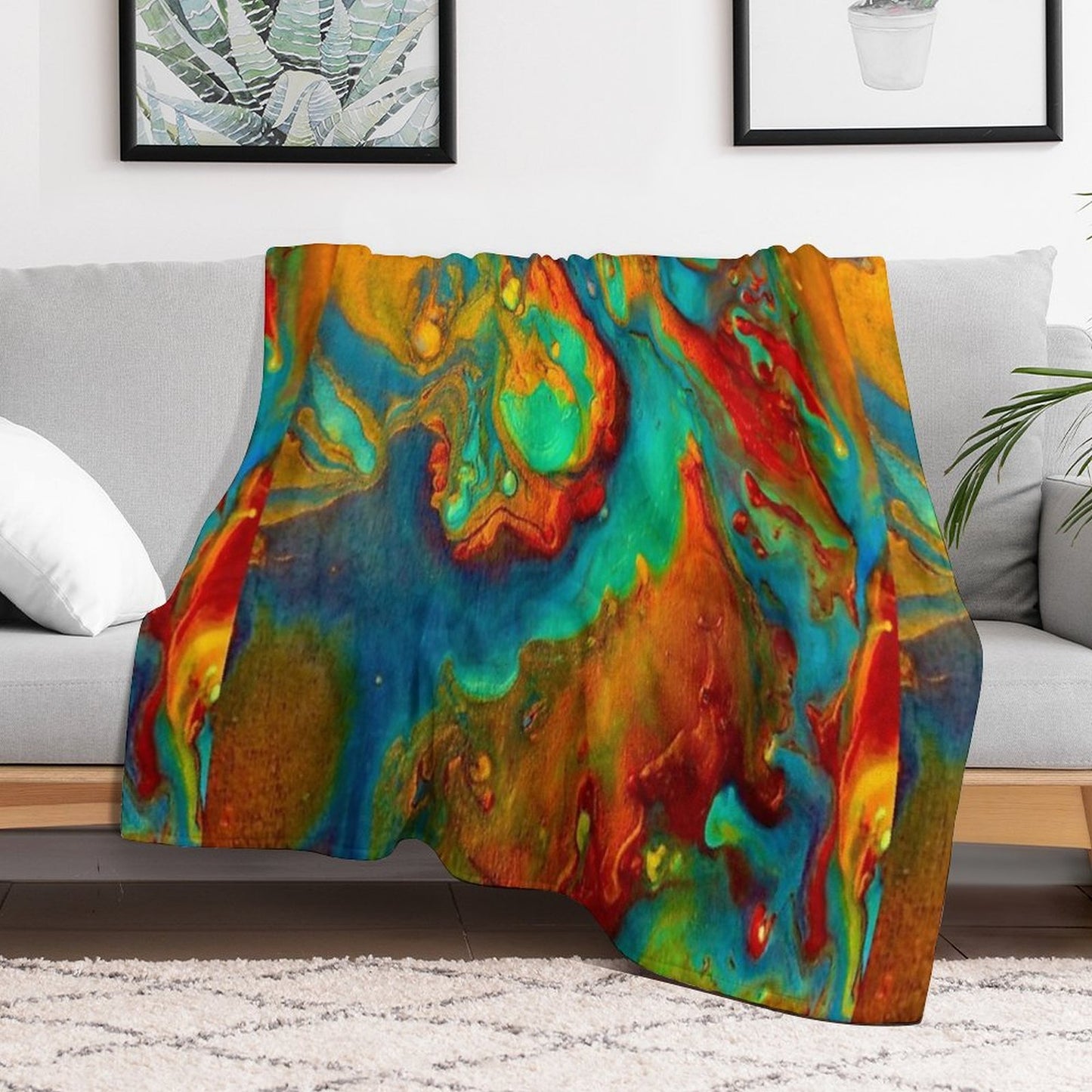Patina Swirl Throw Blanket