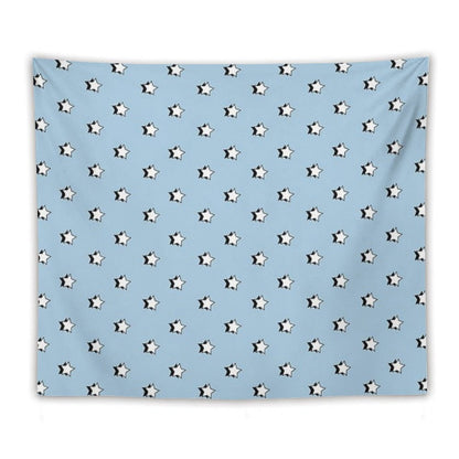 Light Blue Retro VSCO Stars Tapestry