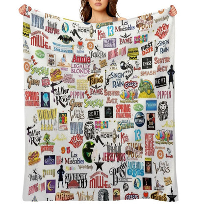 Musical Logos Throw Blanket