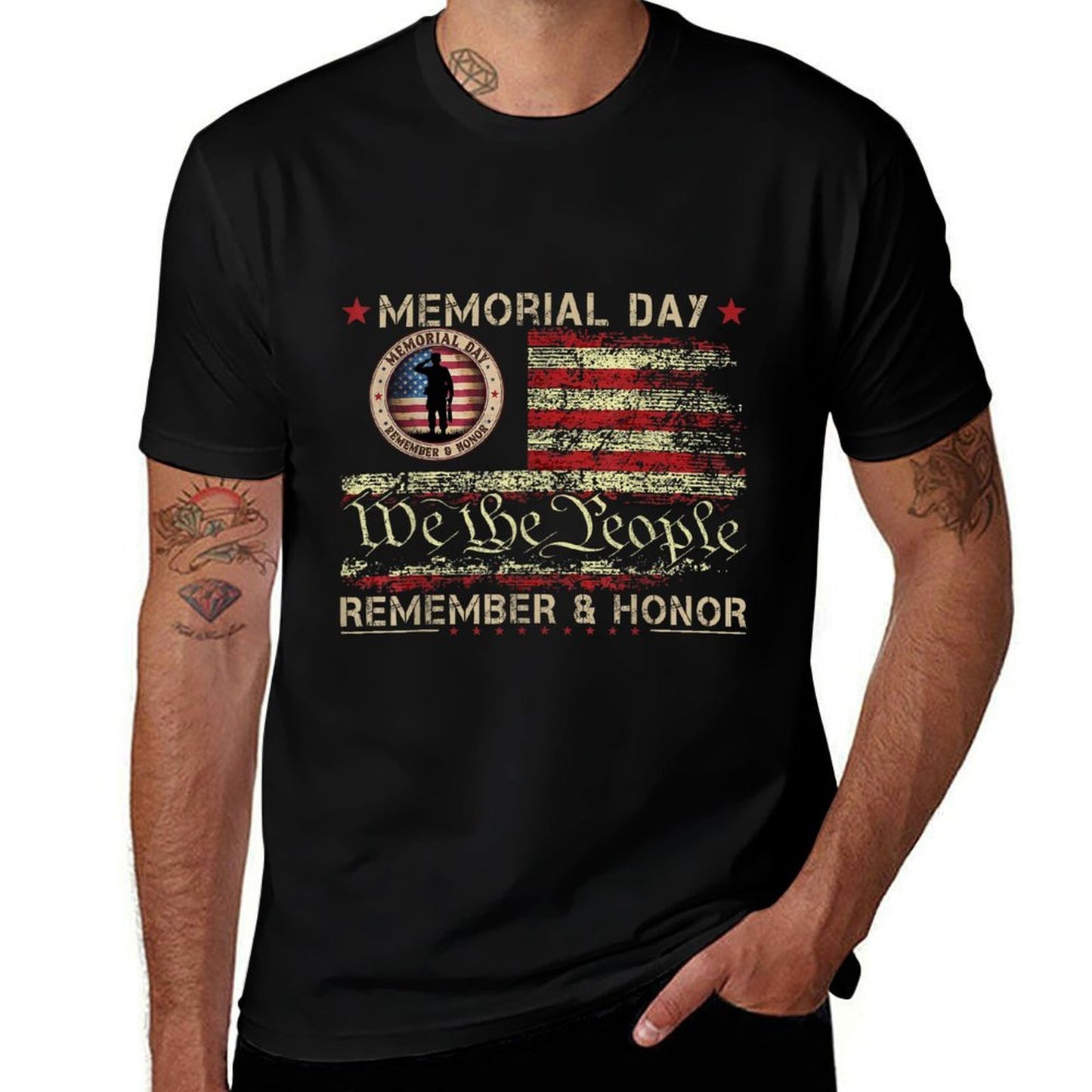 Veterans Day 2025 USA Memorial Day Red Poppy Flower Military  Vintage-inspired T-Shirt