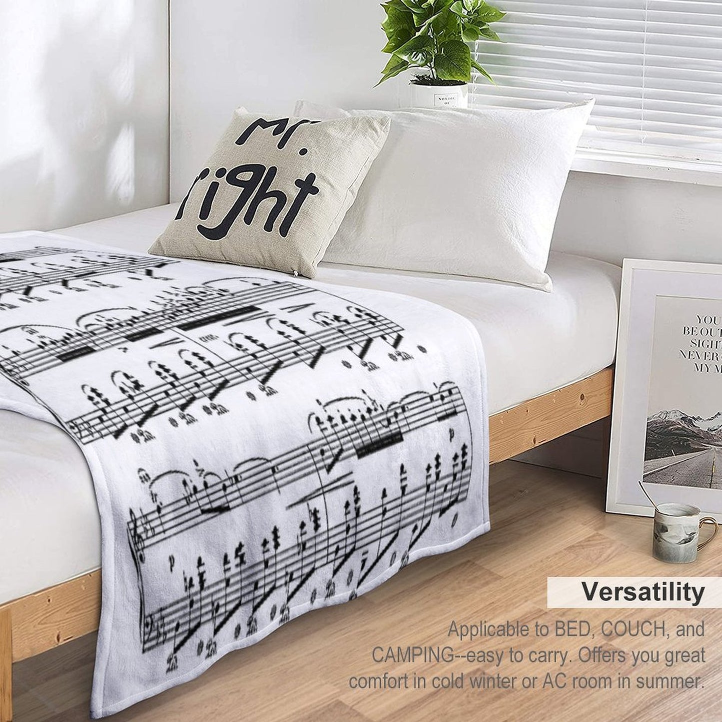 Chopin Nocturne Throw Blanket