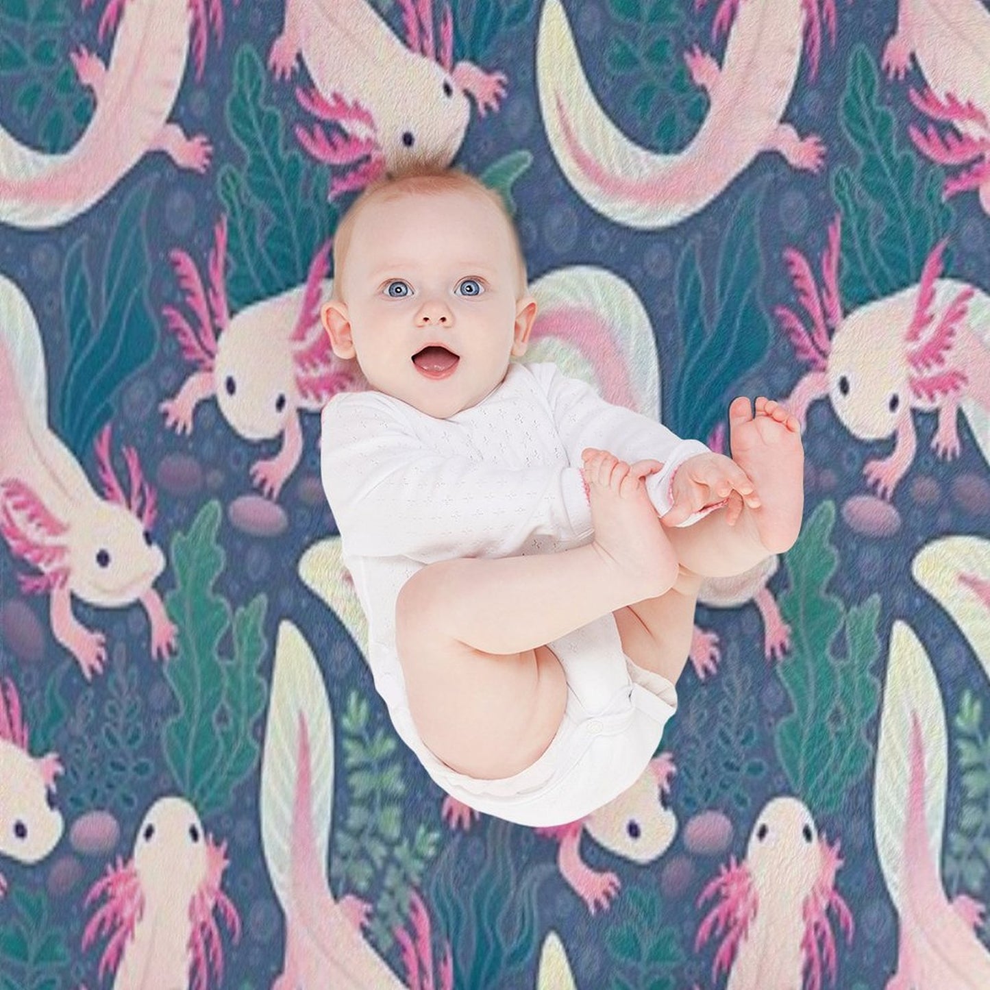 Axolotls Throw Blanket