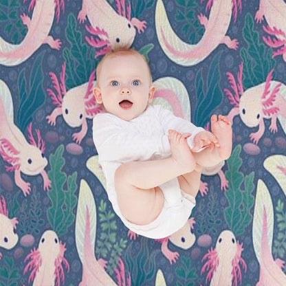 Axolotls Throw Blanket