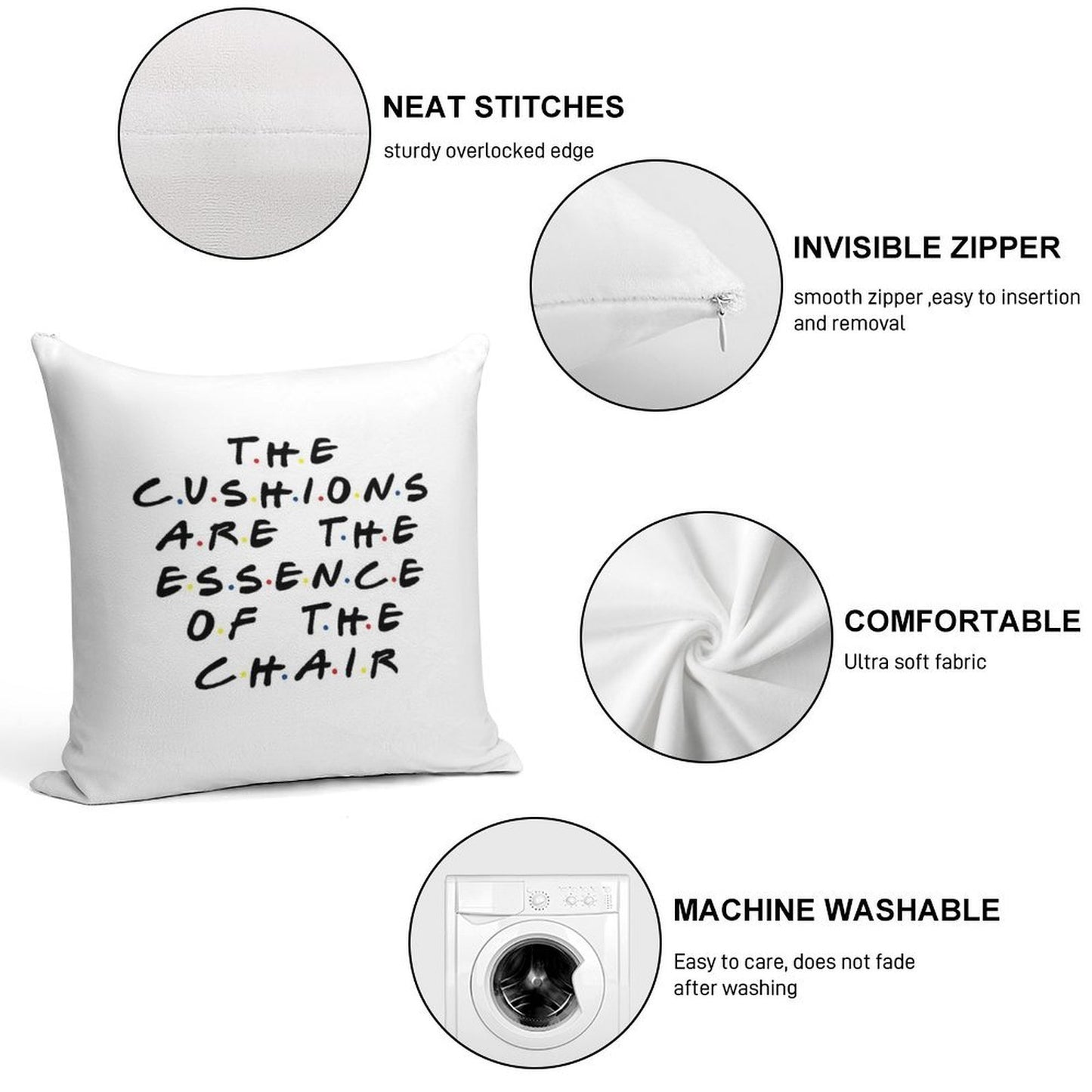 The Cushions Are The Essence Of The Chair Soft Anti-Pilling Throw Pillow