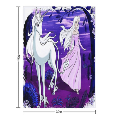 The Last Unicorn Lady Amalthea Throw Blanket