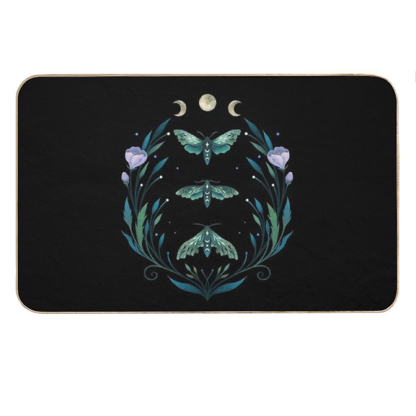 Lime Hawk Moths Night Bath Mat
