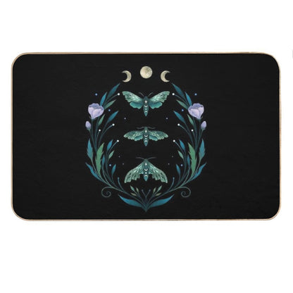 Lime Hawk Moths Night Bath Mat