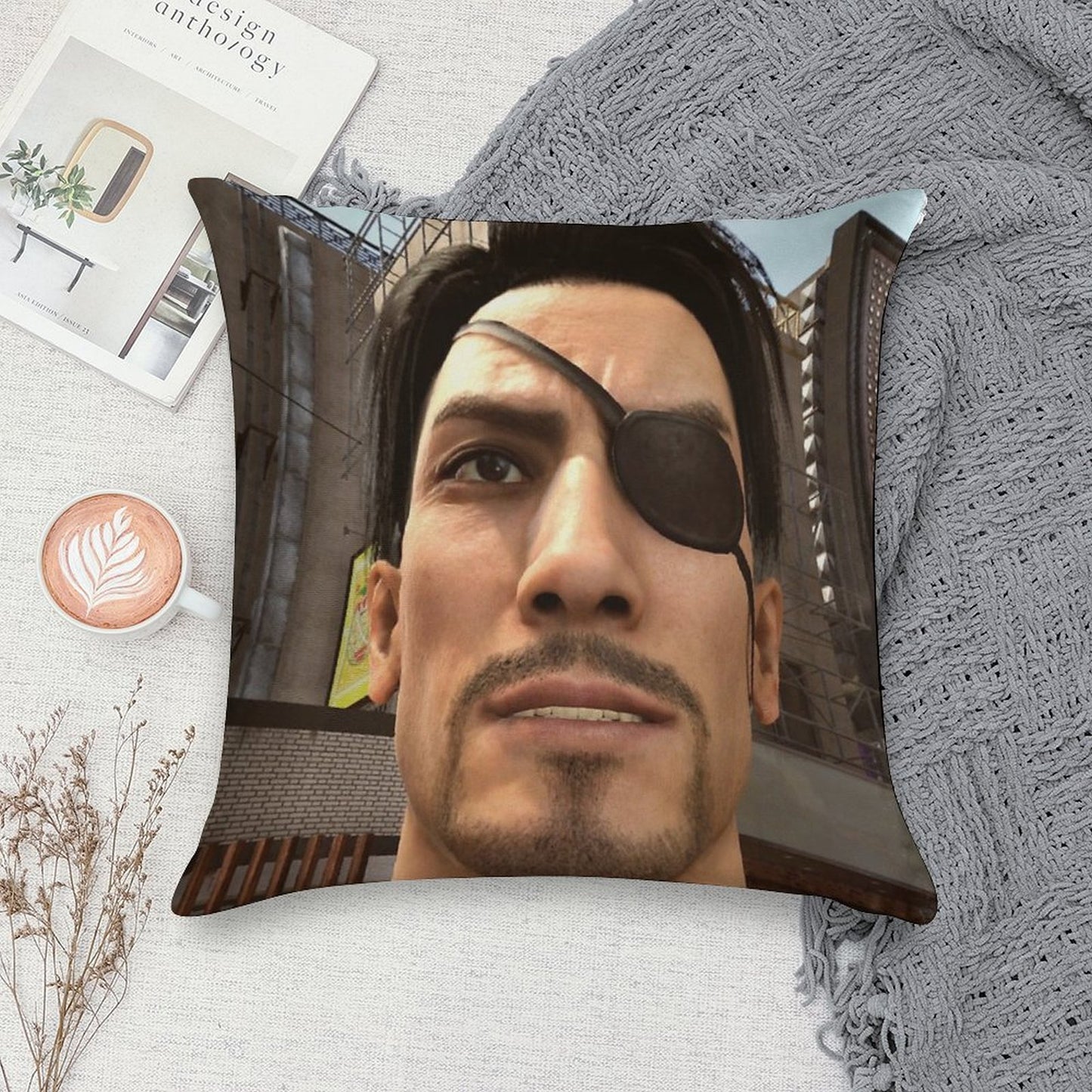 Goro Majima Soft Bedroom Essential Throw Pillow