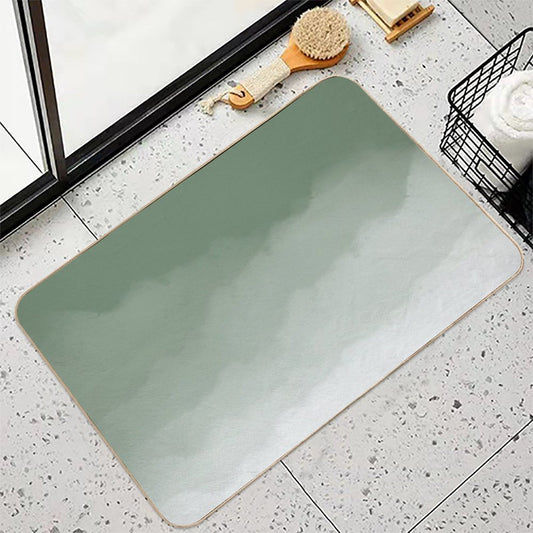 Sage Green Watercolor Ombre (sage Greenwhite) Bath Mat