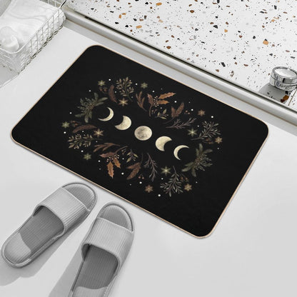 Moonlit Garden-Winter Brown Bath Mat