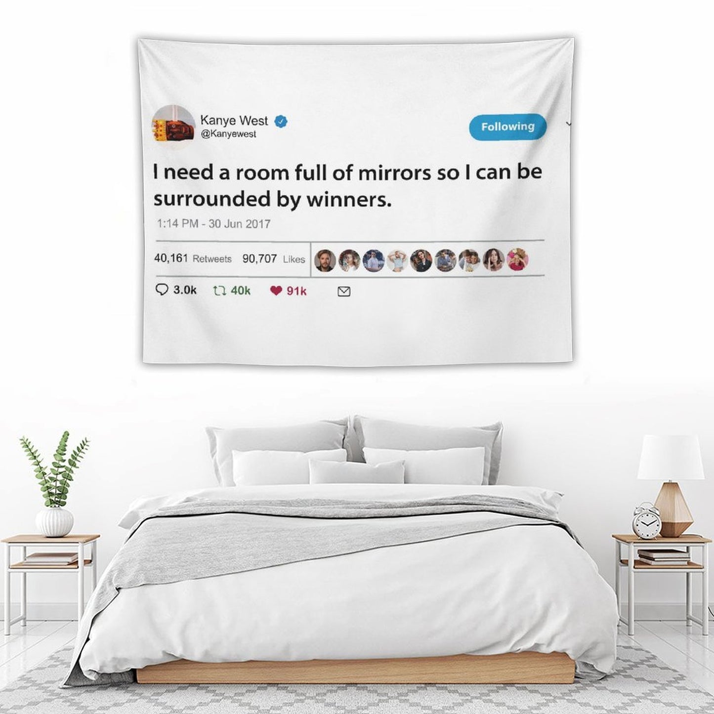 Kanye I Need A Room Full of Mirrors So I Can Be Surrounded by Winners Tapestry