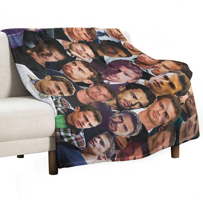 Theo James Photo Collage Throw Blanket