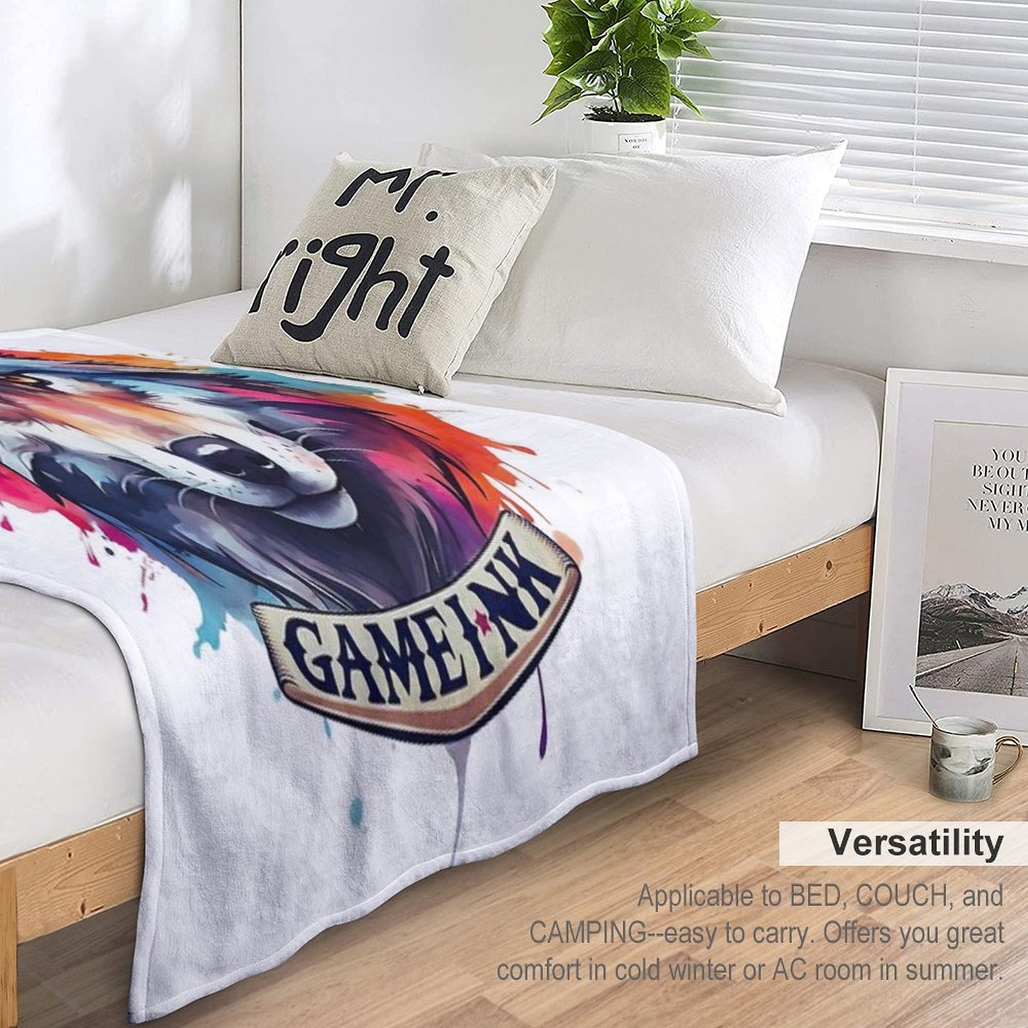 Gameink. Wolf Throw Blanket