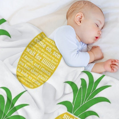 Psych Quotes Pineapple Throw Blanket