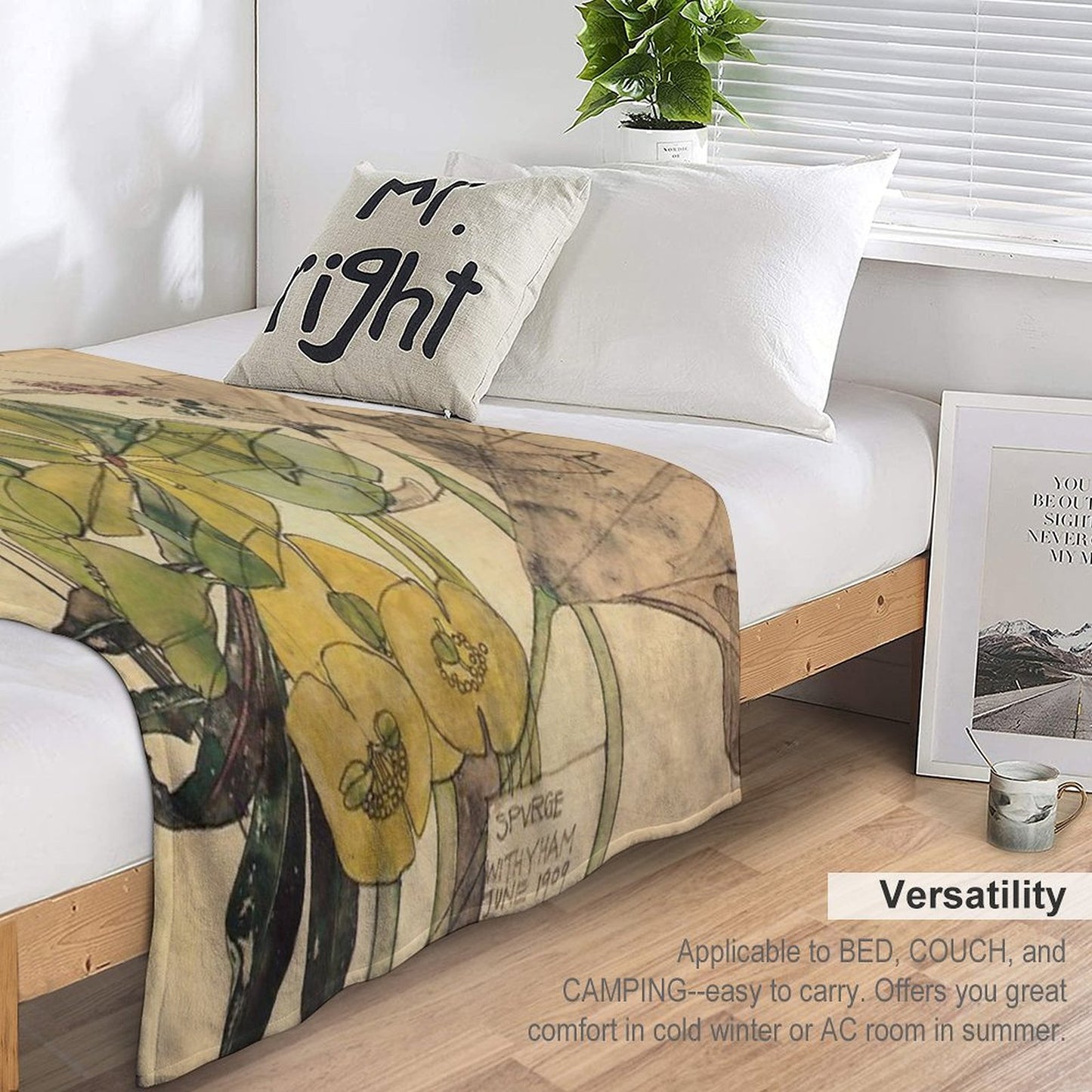 Spurge With Yham-Charles Rennie Mackintosh Throw Blanket