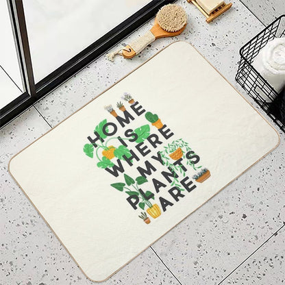 Home Is Where My Plants Are  Versatile Bath Mat