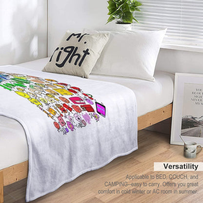 BFDI Inanimate Insanity All Characters (Transparent) Throw Blanket