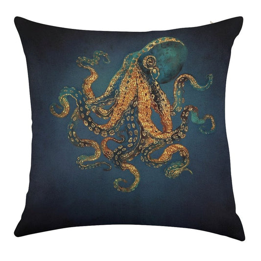 Underwater Dream IV Linen Throw Pillow Cover