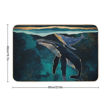 Moonlit Whales Bath Mat