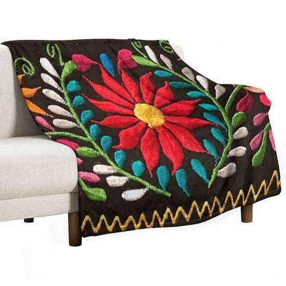 Spanish Flowers Throw Blanket