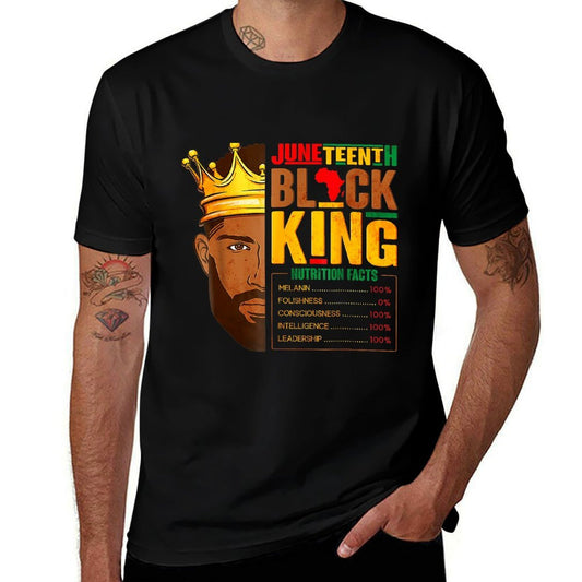 Juneteenth Black King Nutritional Facts  Polyester Blend T-Shirt