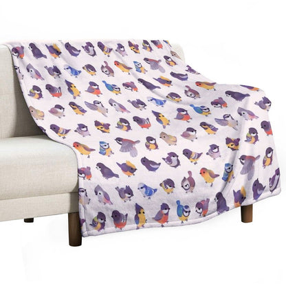 Little Bird (Paridae) Throw Blanket