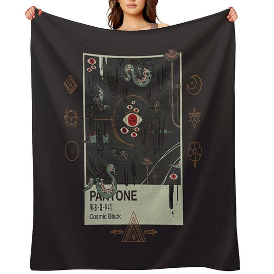 Cosmic Black Throw Blanket