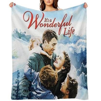 It's A Wonderful Life Scene Throw Blanket