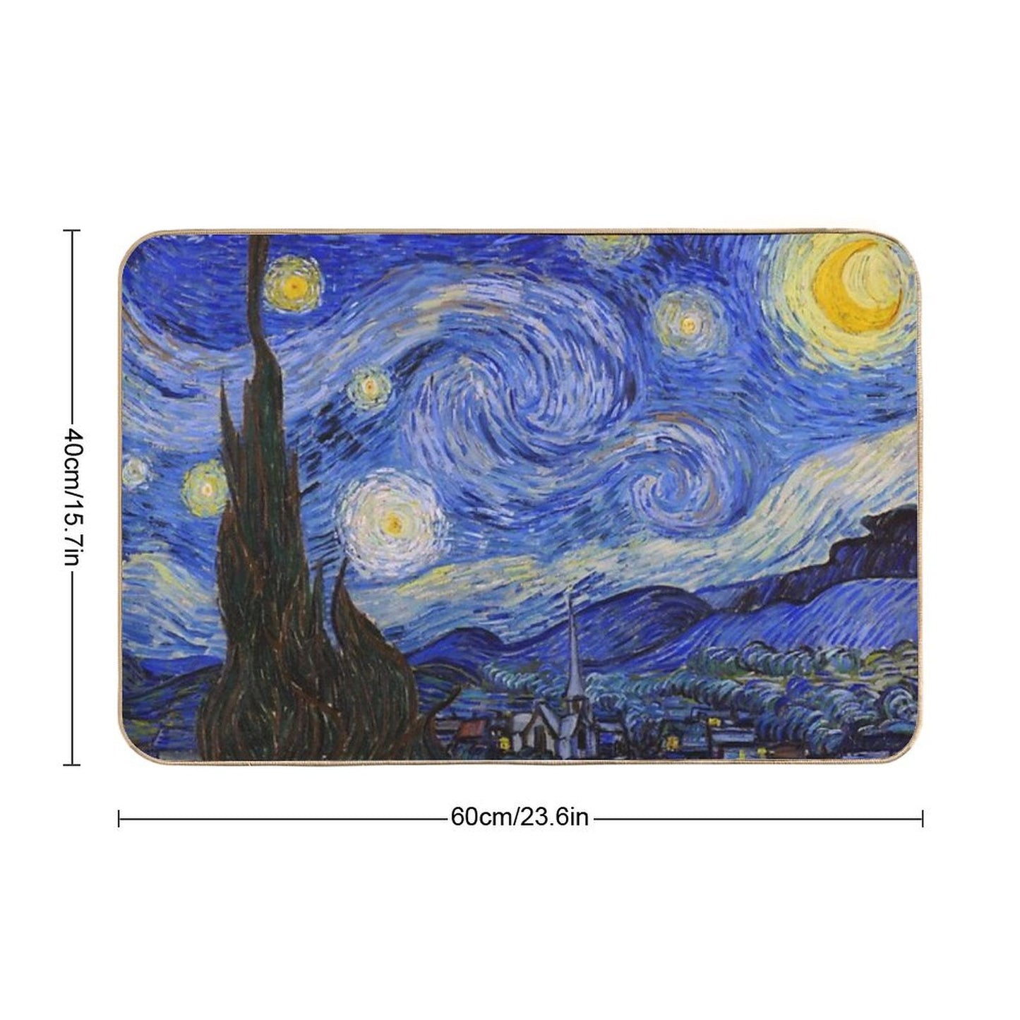 The Starry Night by Vincent Van Gogh Bath Mat