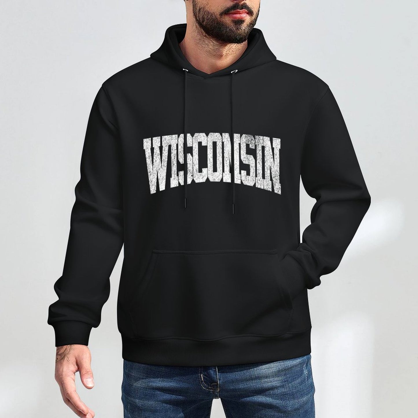 Wisconsin Vintage City Shrink-Resistant Hoodie