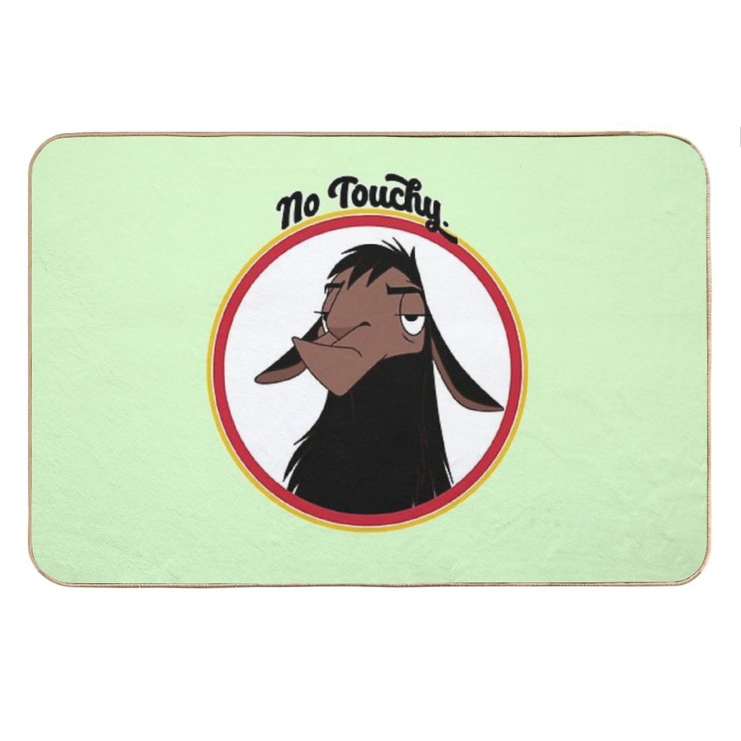 Kuzco NO TOUCHY Sad Llama Emperor's New Groove Emperor David Spade Back Off No Touch Funny Gift Bath Mat