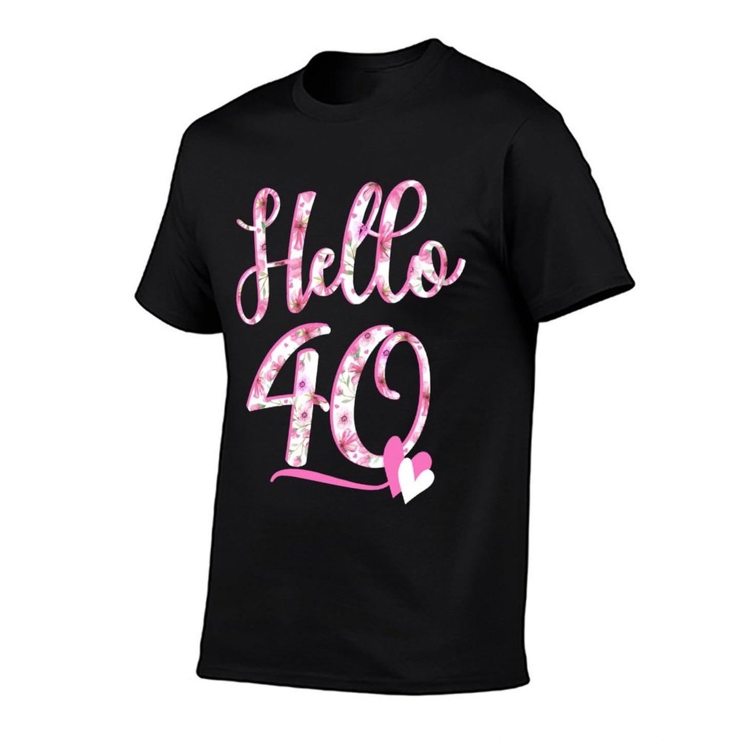 Hello Forty 40 Years Old 40th Birthday Women&#39;s Gifts Flowers  Easy-care T-Shirt