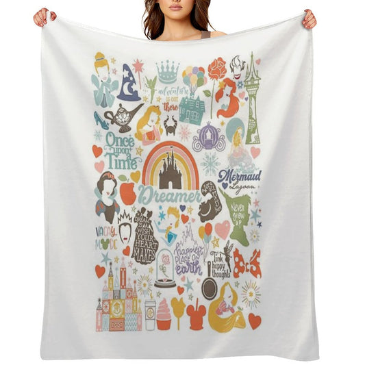 Vacay Inspired Vacation Graphic Tee Throw Blanket