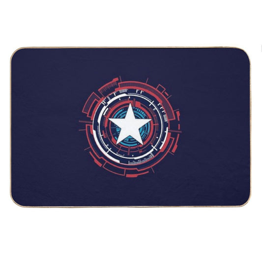 America Hero Futuristic Logo Bath Mat
