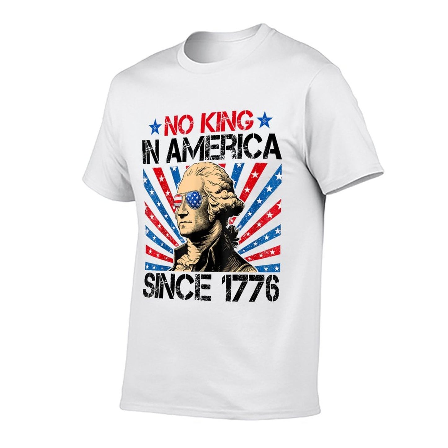No Kings in America Since 1776 Distressed Vintage USA  Durable T-Shirt