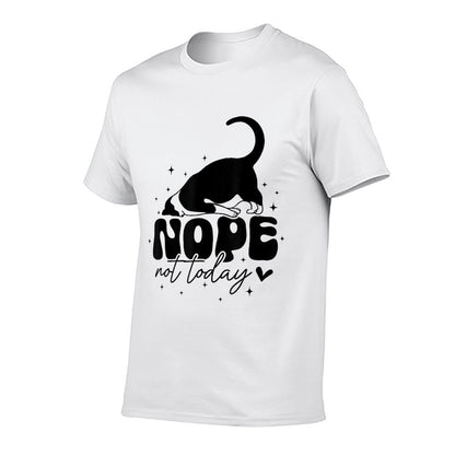 Nope Not Today  Ribbed Collar T-Shirt