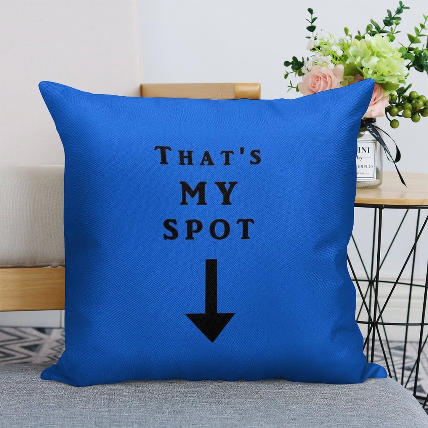 That's My Spot Linen Throw Pillow Cover